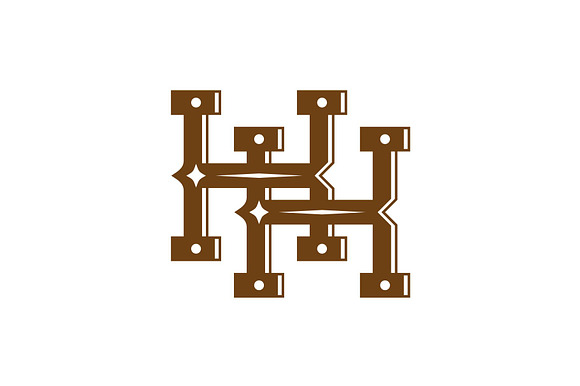 Wild West Letter KK Logo preview 2