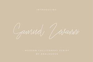 Samuel Zevanni Signature Font