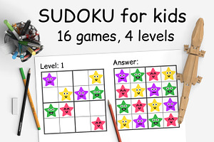 Sudoku Kids game. Children puzzle, an Education Illustration by jelisua88