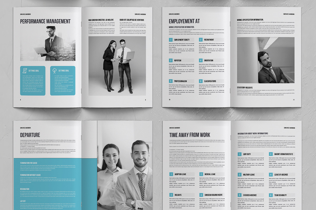 HR Employee Handbook Template, a Brochure Template by ContestDesign (Photo 3 of 4)