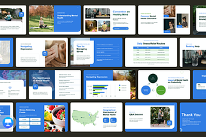 Mental Health Keynote Presentation, a Presentation Template by Hammad Arif