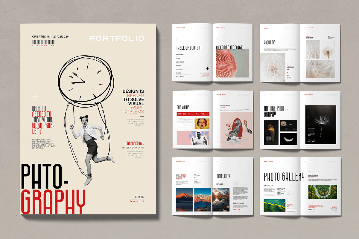 Photography Portfolio Template, a Brochure Template by MightyDesign (Photo 1 of 6)