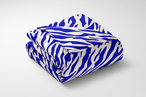 Blue Tiger Vector Animal Print