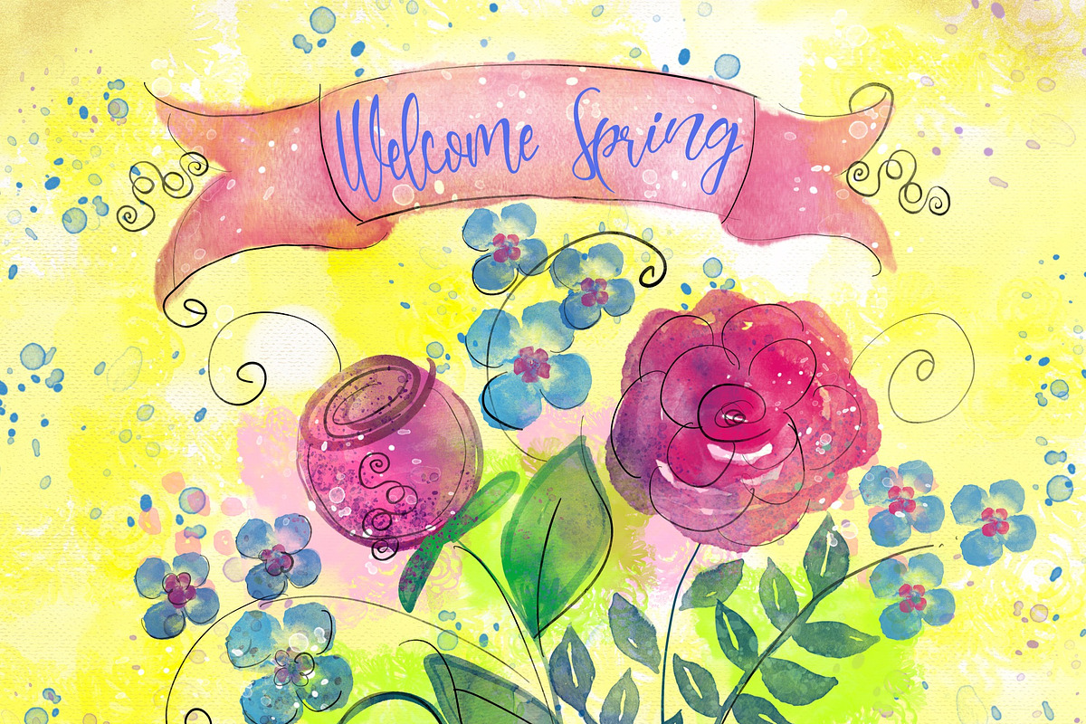 Watercolor Procreate Floral Brushes, a Brush Add-On by Studio Kitsch (Photo 6 of 6)