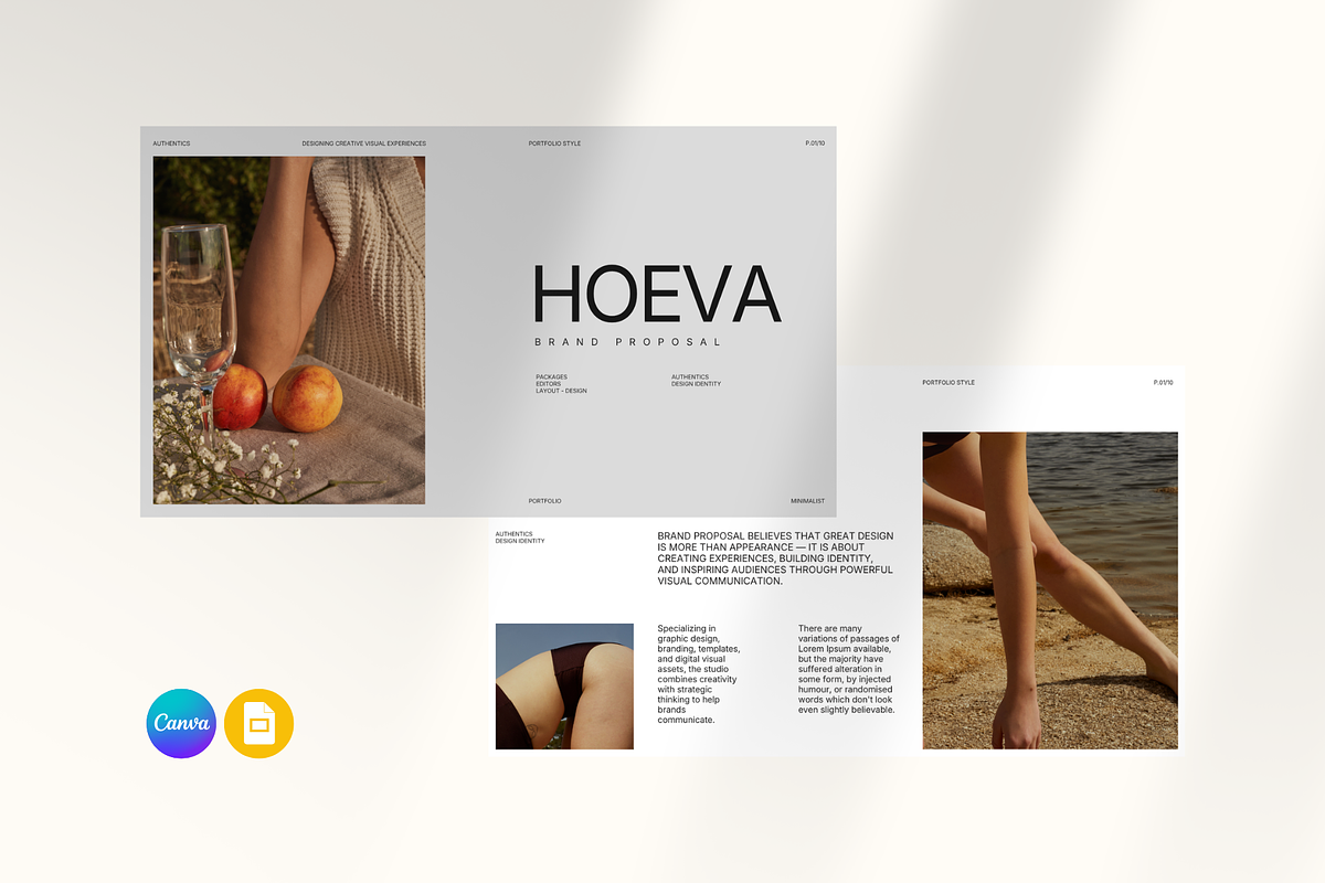 HOEVA - Brand Proposal Google Slides, a Presentation Template by Rocket Template (Photo 1 of 6)