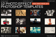 12 Photo Effect Templates, a Layer Style Add-On by iDoodle Studio (Thumbnail 1 of 6)