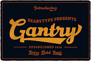 Gantry - Retro Font, a Script Font by BearyType Studio (Thumbnail 1 of 9)