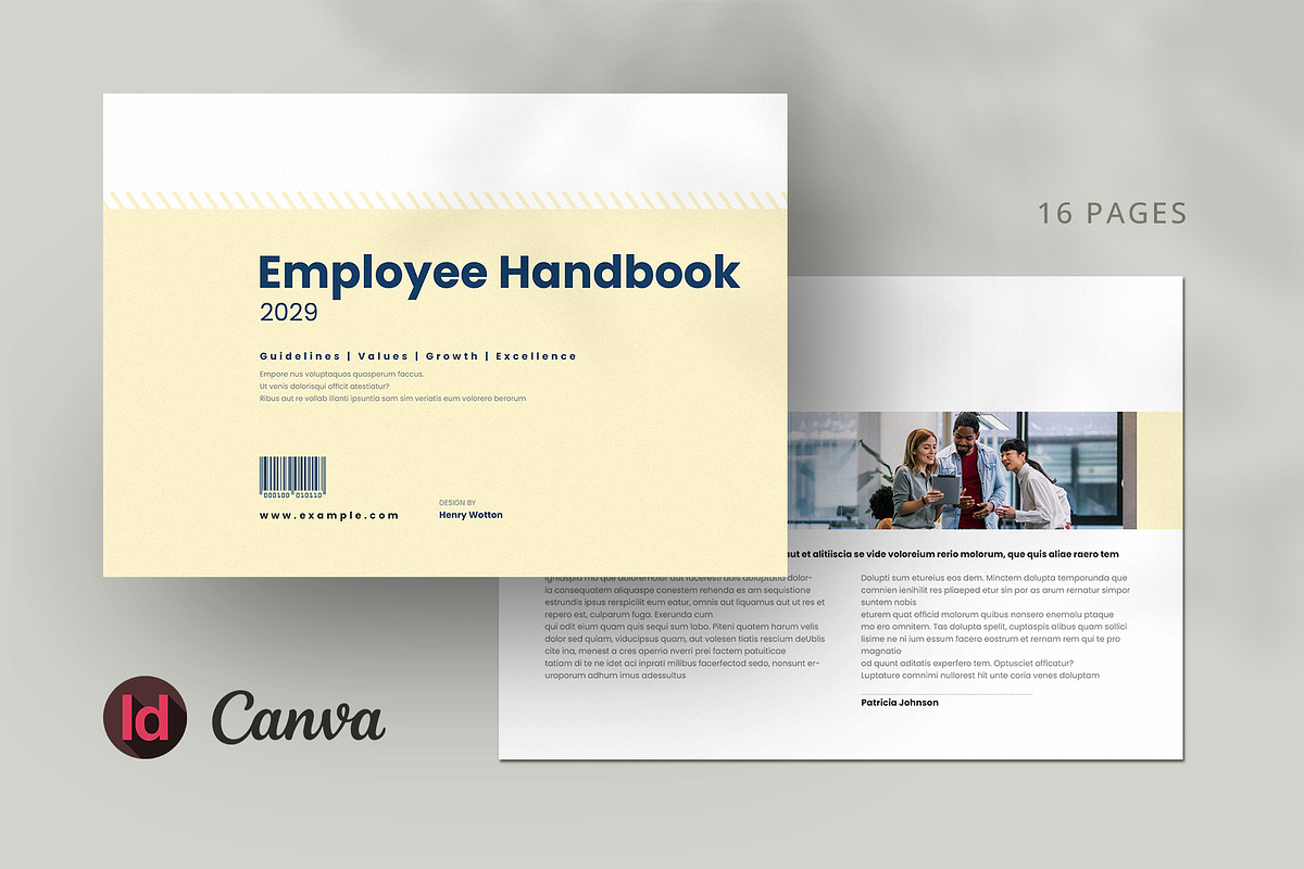HR Employee Handbook Landscape, a Brochure Template by Pixelpick (Photo 1 of 9)