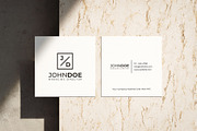 Square Modern Minimal Business Card, a Business Card Template by Shahjhan (Thumbnail 3 of 5)