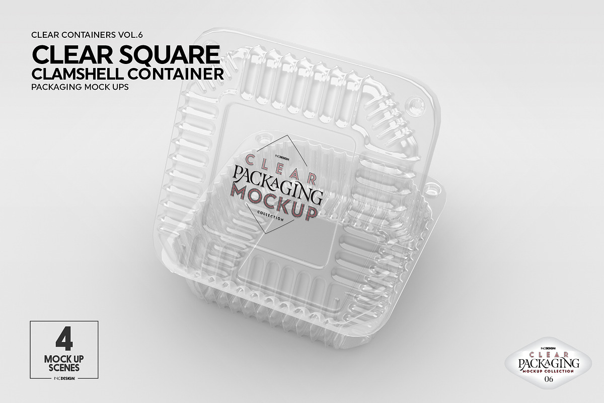 06 Clear Container Packaging Mockups, a Cups & Container Mockup by INCDesign (Photo 7 of 21)