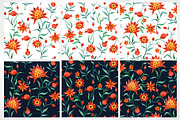 Pomegranates and Flowers. Patterns, a Pattern Graphic by made by Tanya (Thumbnail 2 of 5)