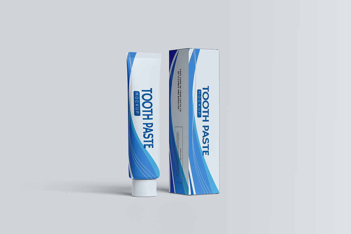 Tooth Paste Mockup, a Packaging Mockup by hokagata (Photo 2 of 4)