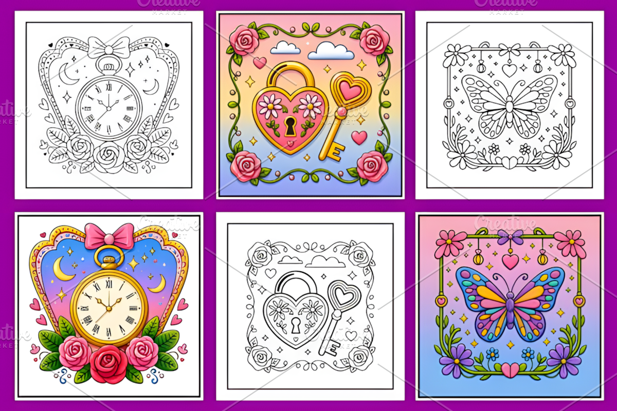 Cozy Tarot Bold &Easy Coloring Book, a Decorative Illustration by Design Station (Photo 3 of 4)