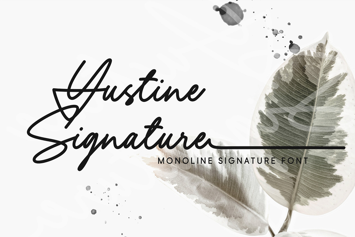 Yustine | Signature Script, a Script Font by Lemonthe (Photo 1 of 7)
