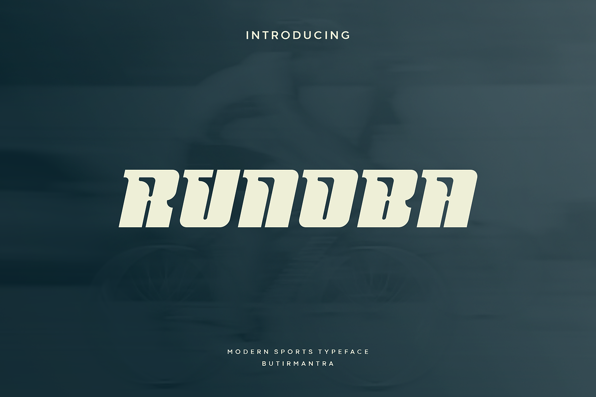 Runoba - Modern Sport Typeface, a Sans Serif Font by Letterna (Photo 1 of 4)