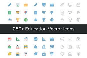 250 Education Vector Icons