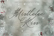 Mistletoe Kiss. Christmas font, a Handwritten Font by AnMark (Thumbnail 1 of 9)