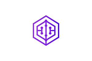 Modern Hexagonal Growth Tech Logo, a Branding & Logo Template by Vectorium Studio