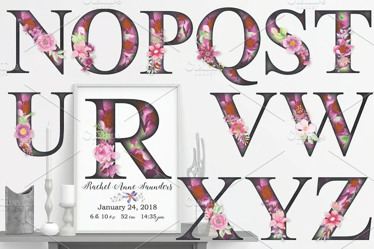 Gorgeous pinks watercolor design set, a Work Illustration by fashionaddict (Photo 9 of 11)