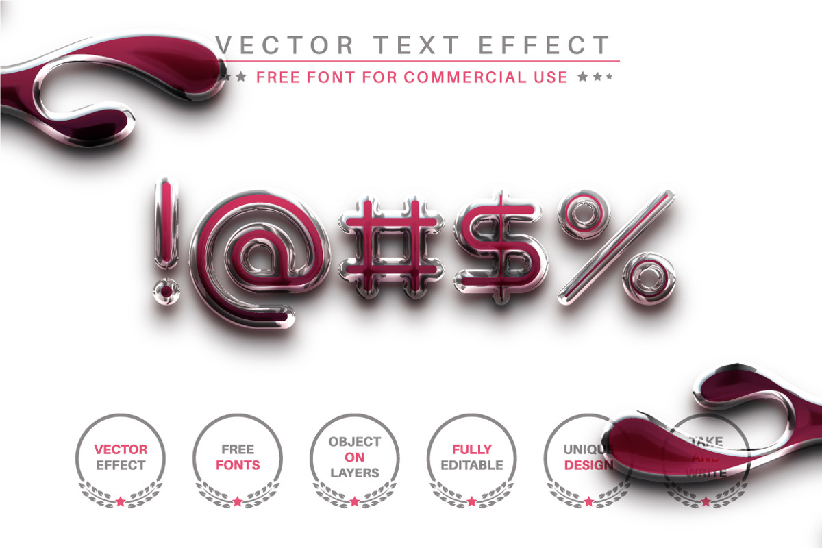 Pink Metal - Editable Text Effect, a Layer Style Add-On by rwgusev (Photo 5 of 5)