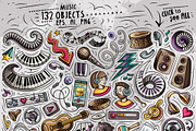 Music Cartoon Objects Set, a Decorative Illustration by BALABOLKA (Thumbnail 2 of 3)