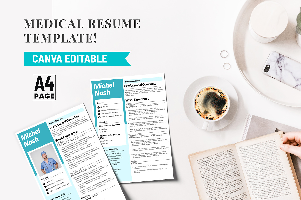 Medical Resume Template, a Print Template by Snapybiz (Photo 4 of 10)