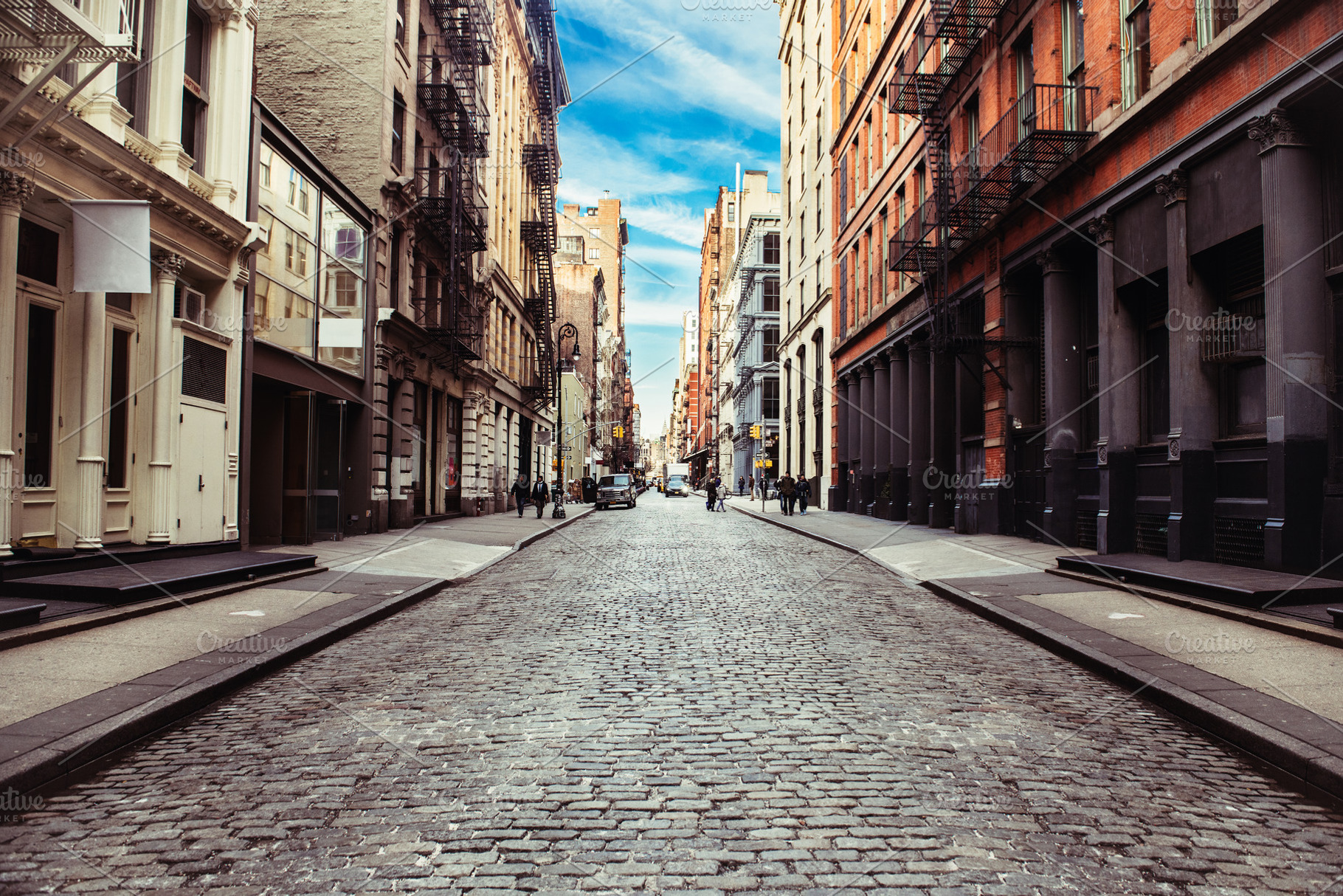 New york city manhattan soho street stock photo containing new and york, an Architecture Photo by New York Art Store