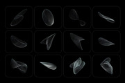 3D Chrome Wireframes - 73 shapes, an Object Graphic by assetpro.design (Thumbnail 8 of 12)