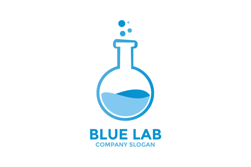 Blue Lab Logo by GoldenBrand  Creative Market