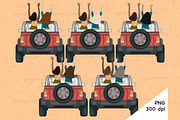 Road Trip Clipart | Summer Girl, a Person Illustration by GlamArtZhanna (Thumbnail 4 of 5)
