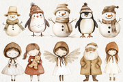 Cute Boho Christmas Clipart, an Illustration by NadiaTheronArt (Thumbnail 3 of 5)