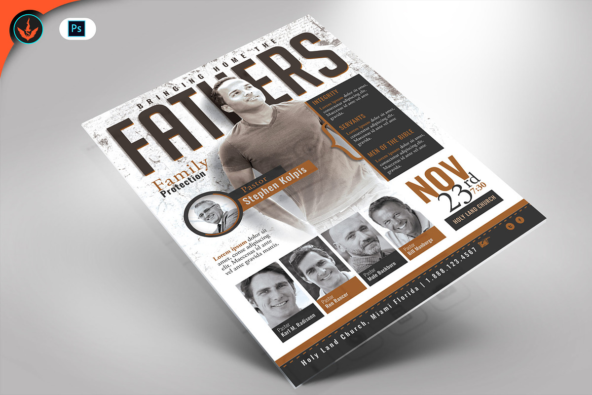 Fathers Church Conference Flyer, a Flyer Template by SeraphimChris (Photo 1 of 12)