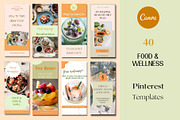Pinterest Food Template Canva, a Social Media Template by Deepa Template Studio (Thumbnail 1 of 10)