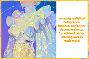 Holographic Glitter Lettering Brush, a Brush Add-On by Cozy Brushery (Thumbnail 2 of 6)