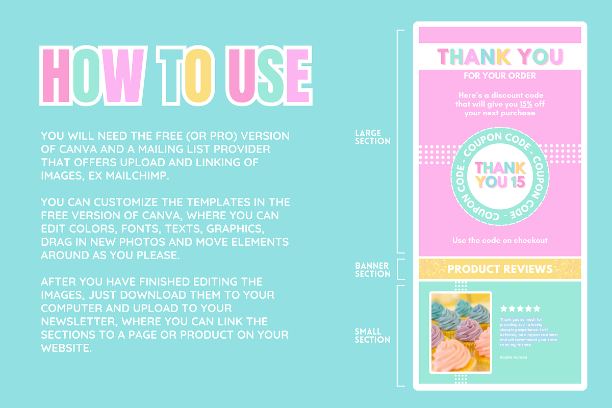 Rainbow Email Templates, an Email Template by SunshineStudioBoutique (Photo 3 of 9)