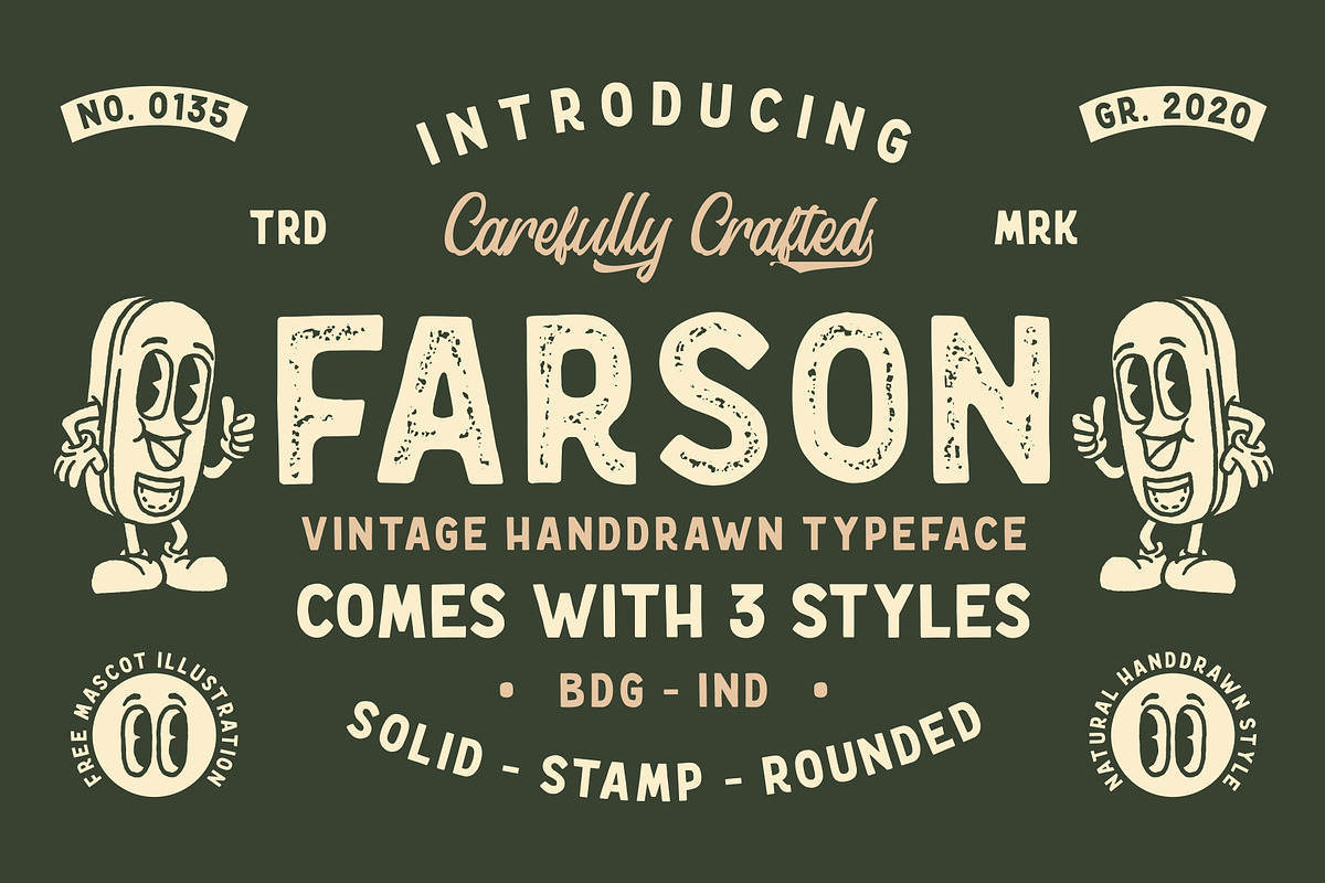 Farson - Vintage Typeface, a Sans Serif Font by Garisman Std (Photo 1 of 8)