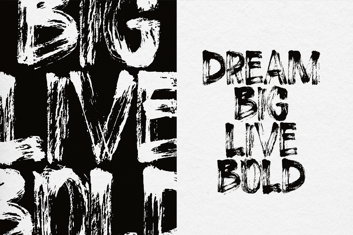 Rage | Rough Brush Sans Serif Font, a Sans Serif Font by Ardana Creative (Photo 2 of 15)