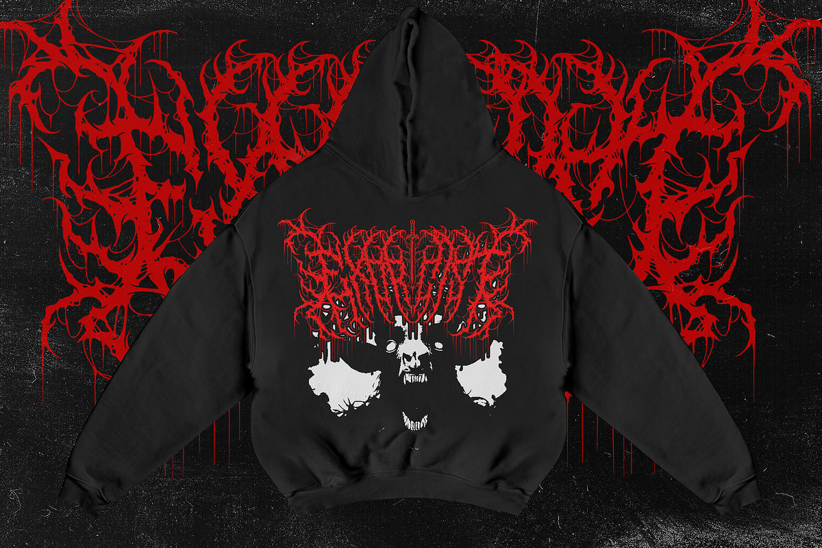 GOATHAM DEATH METAL FONT, a Blackletter Font by Fonday Studio (Photo 10 of 17)