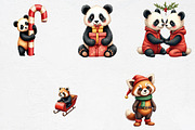 Christmas Panda Sublimation Clipart, an Illustration by CrexoraLab (Thumbnail 3 of 5)
