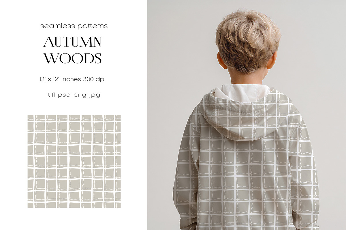 Autumn Woods — seamless patterns, a Pattern Graphic by PROTEA Watercolor Studio (Photo 4 of 5)