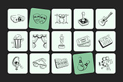 Entertainment Doodle Icon Set, an Outline Icon by Vectors Market (Thumbnail 6 of 8)