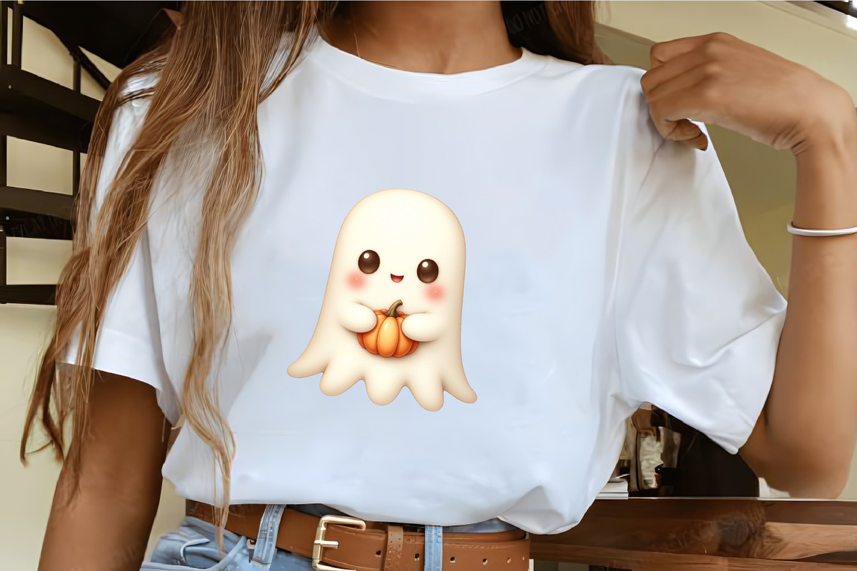 Kawaii Halloween Boo Ghost Clipart, an Illustration by CrexoraLab (Photo 5 of 6)