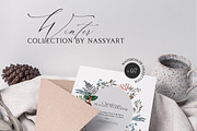 Winter Greenery Watercolor Set, an Illustration by NassyArt (Thumbnail 9 of 10)