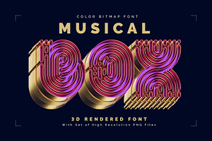 Musical BOX Color Bitmap Font