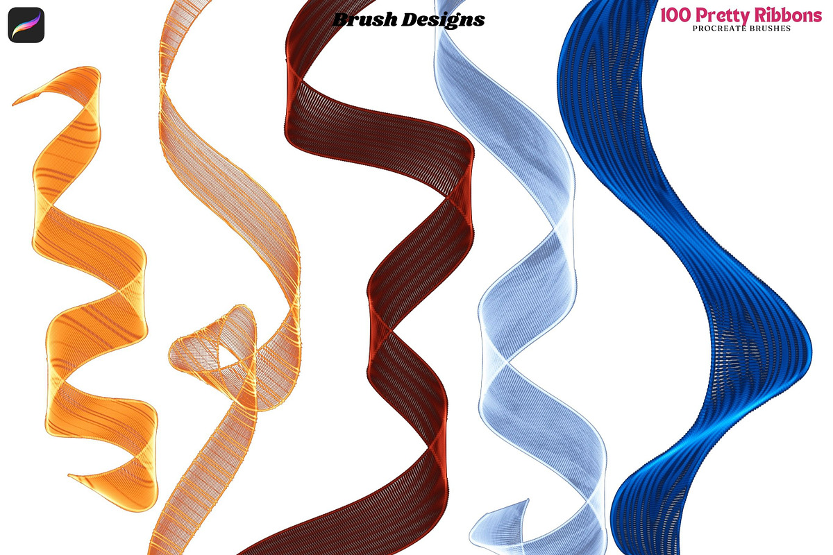 Procreate 100 Pretty Ribbons Brushes, a Brush Add-On by Fashion Workshop Bkk (Photo 21 of 21)