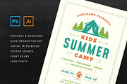 Kids Summer Camp Flyer Template, a Flyer Template by Vasya Kobelev (Thumbnail 3 of 3)