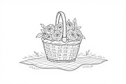 Flower Basket Bundle, an Illustration by musafir_fashion (Thumbnail 6 of 9)