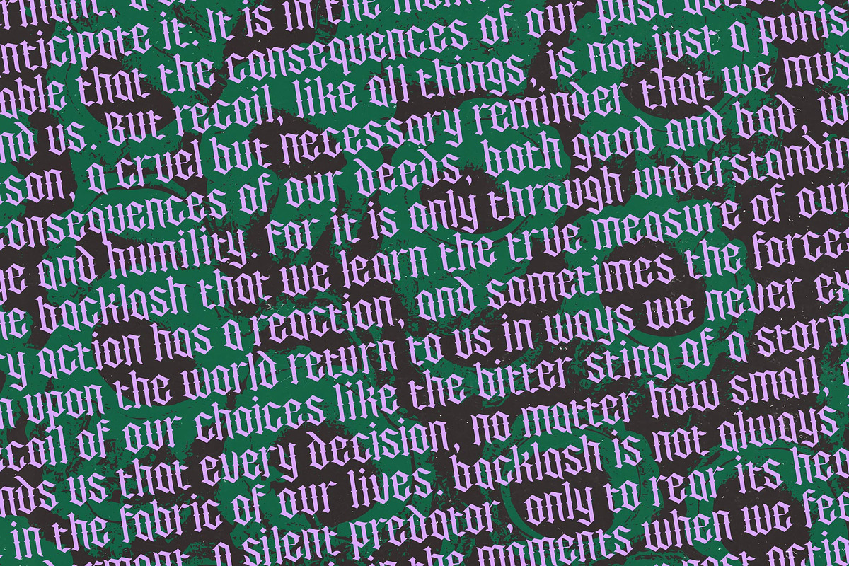 Recoil Backlash Blackletter Font, a Blackletter Font by timelesstype.co (Photo 17 of 20)