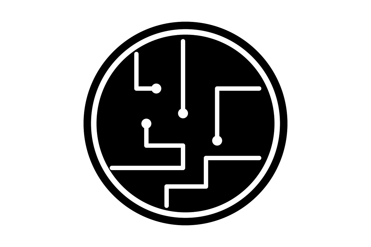 Microcircuit icon design template, a Solid Icon by Sumberpangan (Photo 1 of 3)
