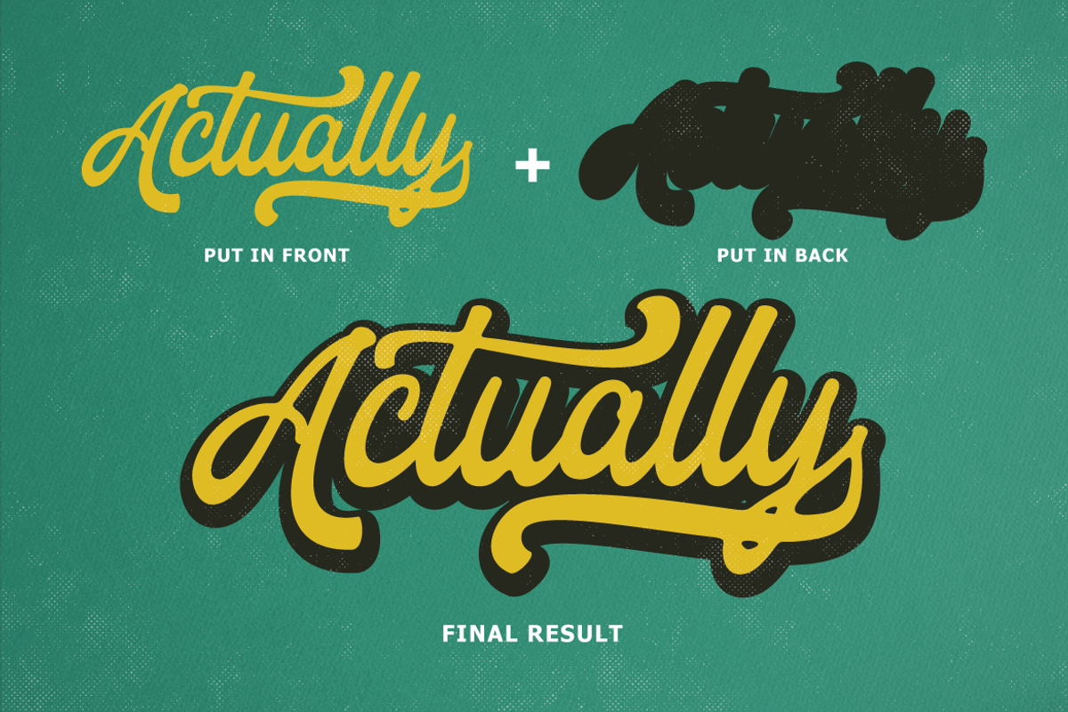 Actually Script, a Script Font by Eltypesstudio (Photo 2 of 15)